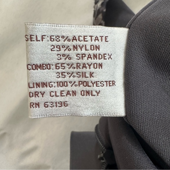 Suzi Chin Maggy Boutique Burnout Bodice Stretch Satin Sheath Dress NWT - Picture 8 of 9